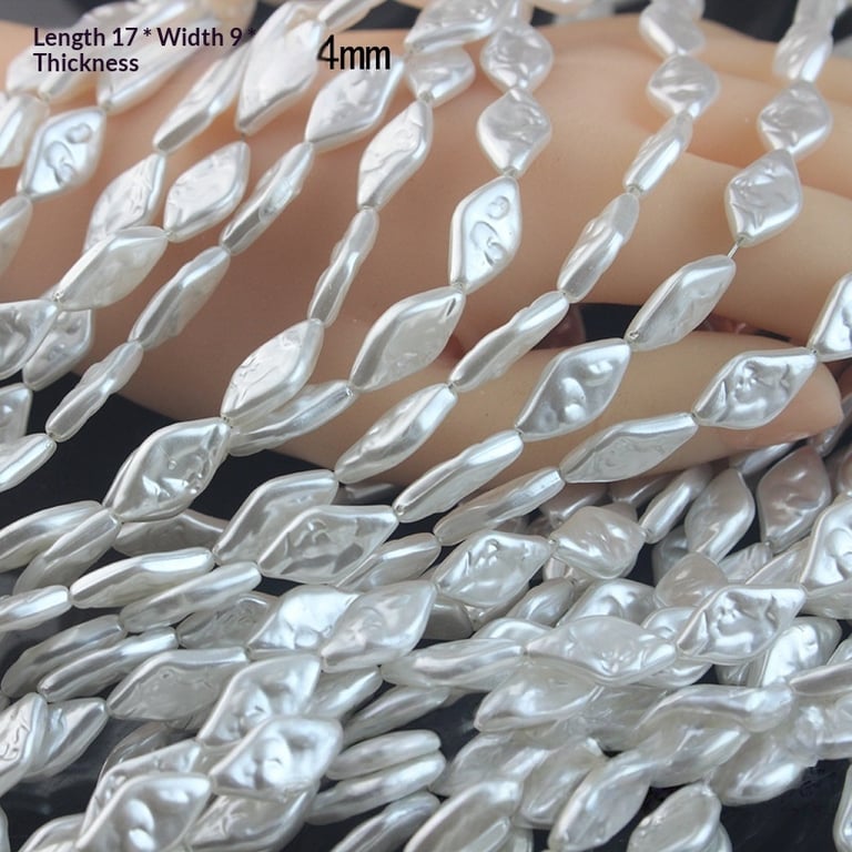 Baroque Pearl Beads for Jewelry Making | ABS Straight-Hole Beads thumbnail 4