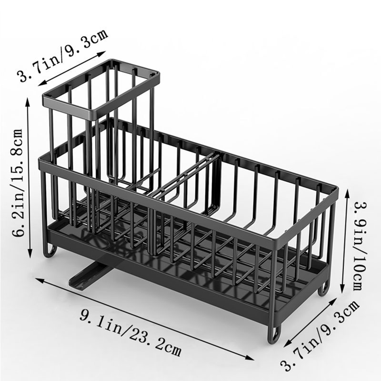 Kitchen Sink Rack Sponge Holder Soap Dish Drain Storage Organizer Brush Holder thumbnail 7