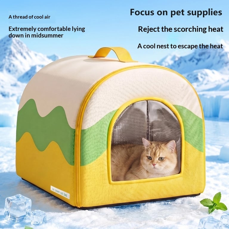 Portable Cooling Dog Bed All-Season | Ice Pack Pet Nest Canada thumbnail 5