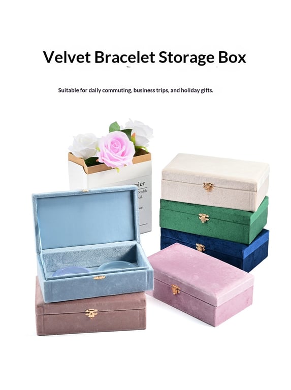 Velvet Bracelet Necklace and Jewelry Storage Box | Home & Kitchen thumbnail 10