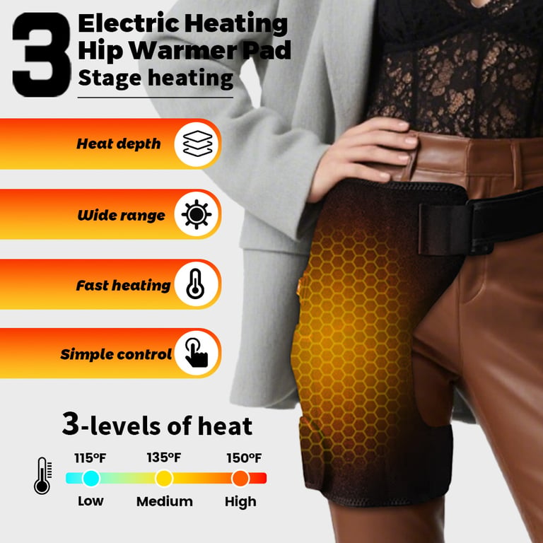 660nm Red Light Therapy Hip Wrap | USB Heating Massage Device thumbnail 8