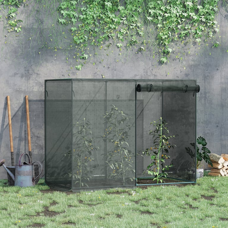 6 x 3ft Crop Cages for Garden, Plant Protectors from Animals, Storage Bag and 6 Ground Stakes, Black thumbnail 5