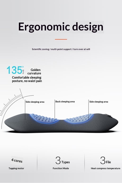 Lumbar Pillow Massage Heating Waist Pad | Pain Relief Heat Therapy thumbnail 12