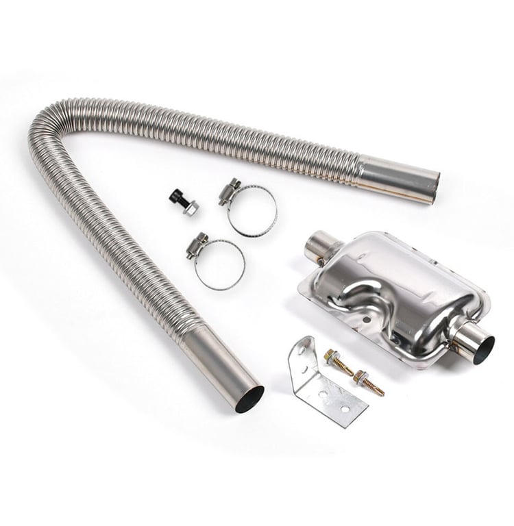 180CM Exhaust Pipe Air Heater Kit | 24mm Silencer & 25mm Filter thumbnail 3