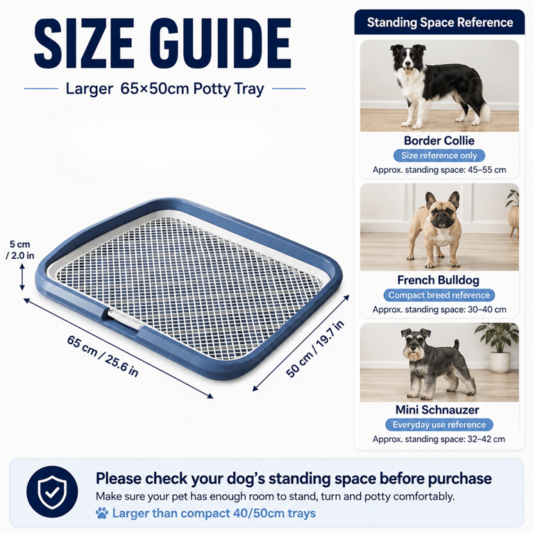 Dog Potty Tray With Removable Grating | Leak-Proof Indoor Toilet thumbnail 14