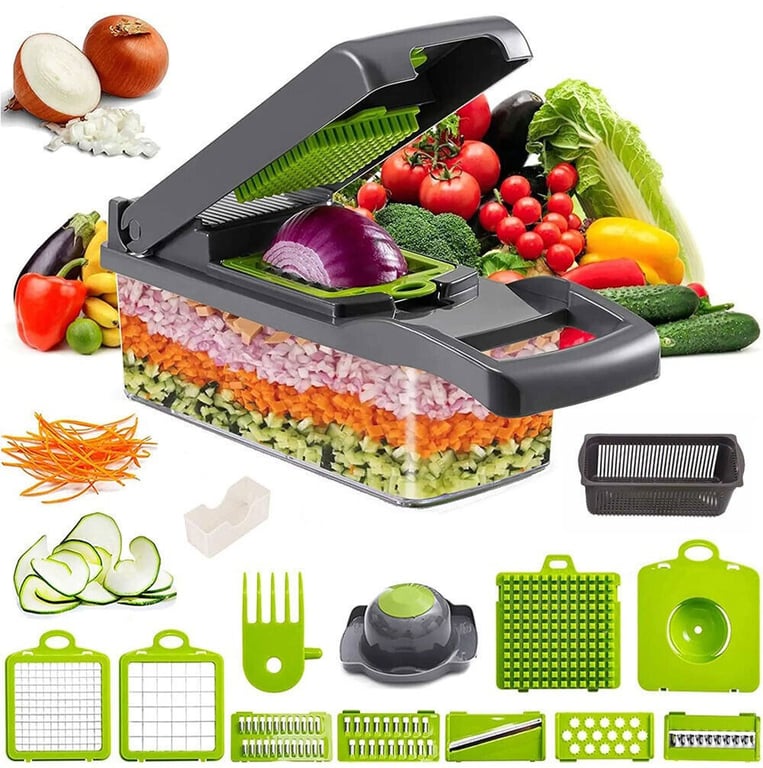 15-in-1 Vegetable Chopper Slicer Dicer | Multi-Blade Kitchen Cutter thumbnail 8
