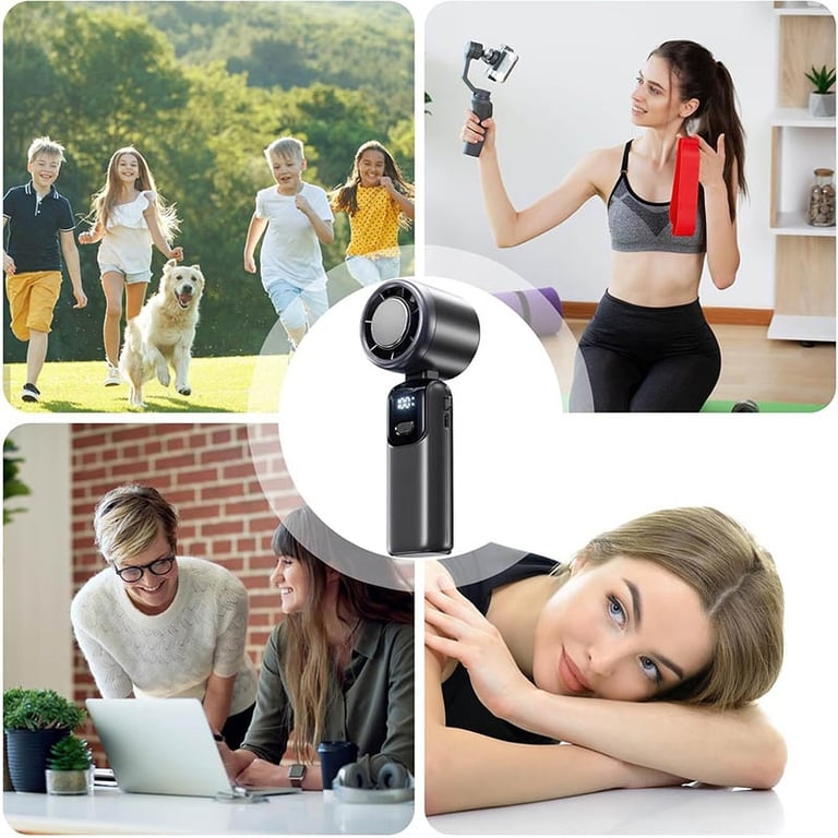 Portable Handheld Cooling Ice Fan | Rechargeable Turbo Personal Fans thumbnail 11