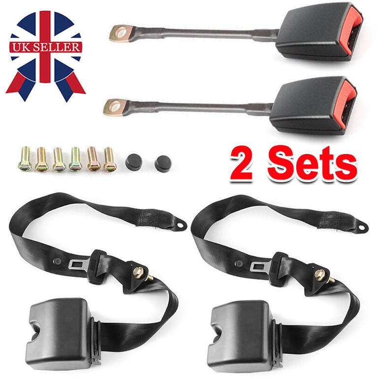 3 Point Inertia Seat Belt Kit Car Truck Adjustable Seat Belt Universal 2 SET thumbnail 9