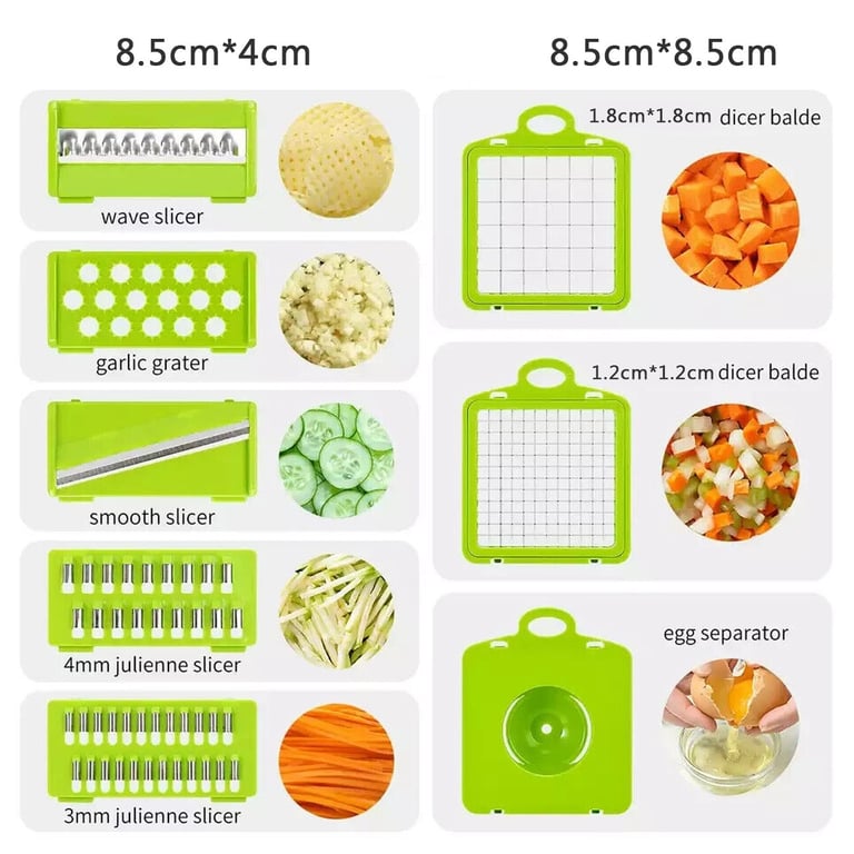 15-in-1 Vegetable Chopper & Fruit Cutter | Food Dicer Slicer Peeler thumbnail 8