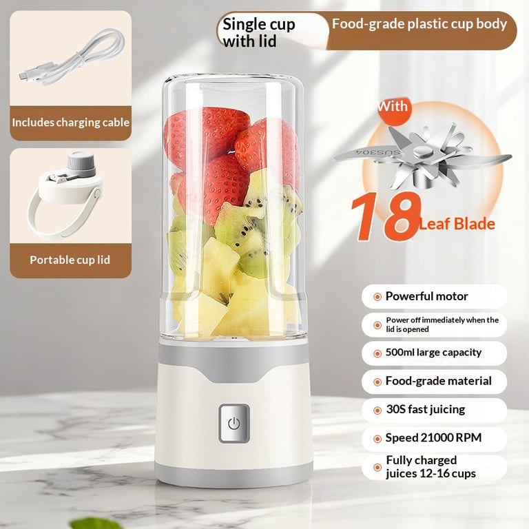 Portable USB Rechargeable Electric Juicer Cup | 500ML Blender thumbnail 15