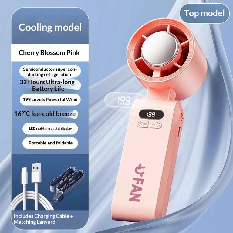 Portable Refrigeration Fan 30-Hour Battery | Neck & Desktop thumbnail 13