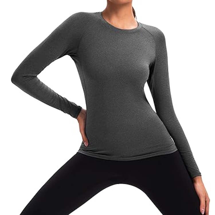 Women's Quick-Drying Sports T-Shirt Shapewear | Long Sleeve Athletic Top thumbnail 13