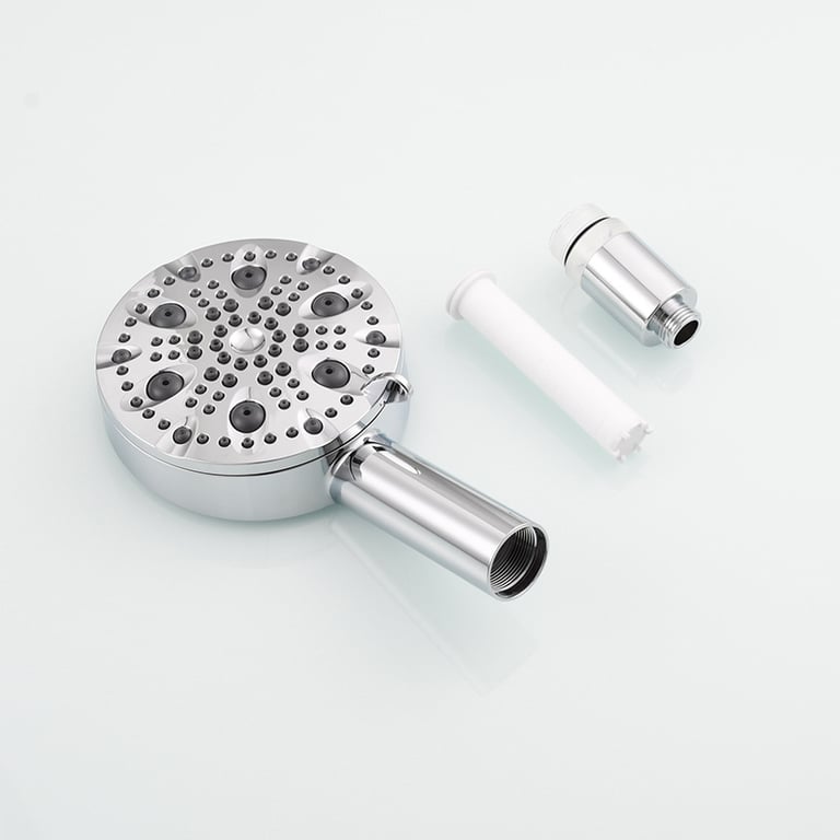 9-Setting Handheld Shower Head with Filtration | Chrome & Matte Black thumbnail 7