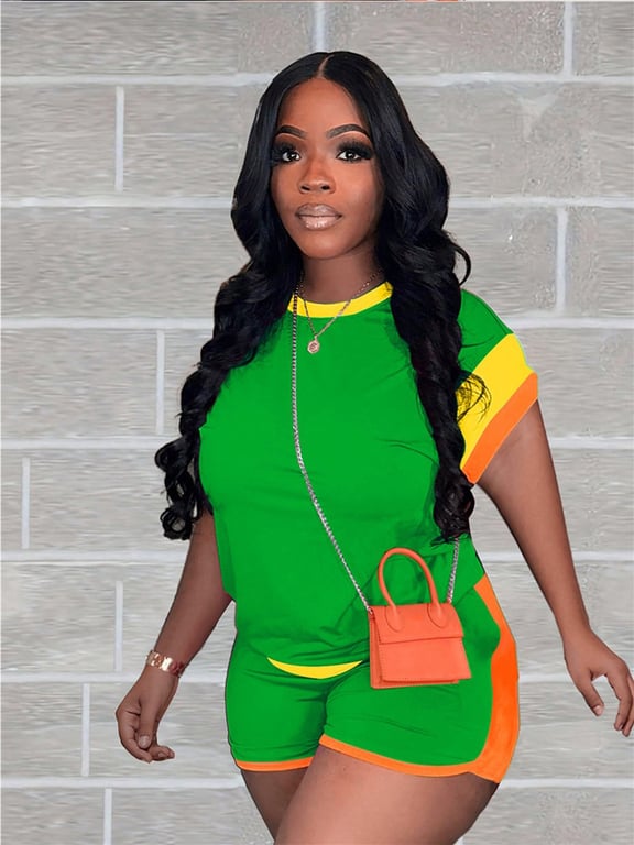 Loose-Fitting Two-Piece Set with Short Sleeves | Vibrant Casual Outfit thumbnail 18