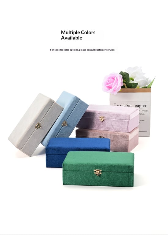 Velvet Bracelet Necklace and Jewelry Storage Box | Home & Kitchen thumbnail 8