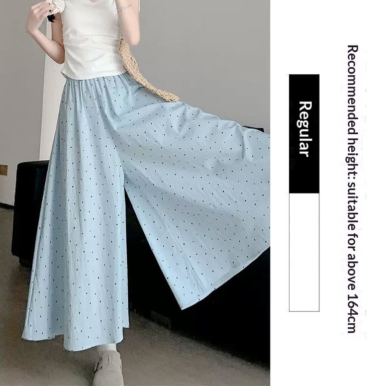 High-Waisted Draping Ice-Silk Wide-Leg Pants | Breathable Summer thumbnail 18