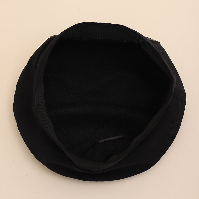 Black Leather Beret Cap | Japanese Style Baseball Hat Canada thumbnail 3