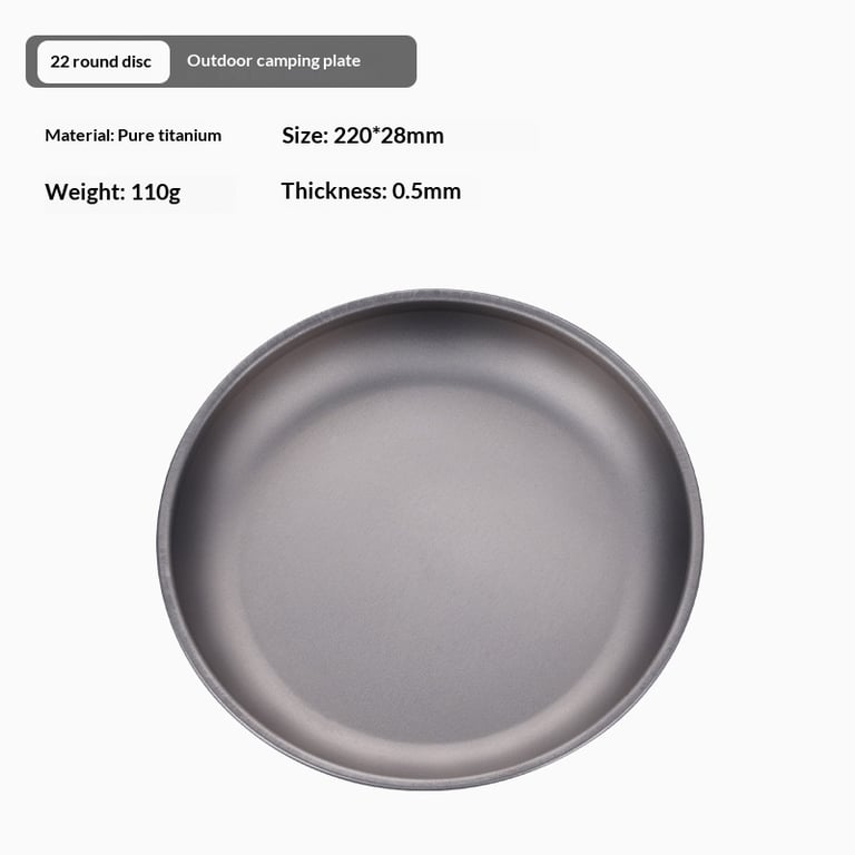 Pure Titanium Camping Dish | Lightweight Tableware for Outdoor Adventures thumbnail 3