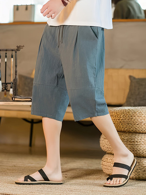 Summer Linen Capri Pants Men's Ice Silk thumbnail 8