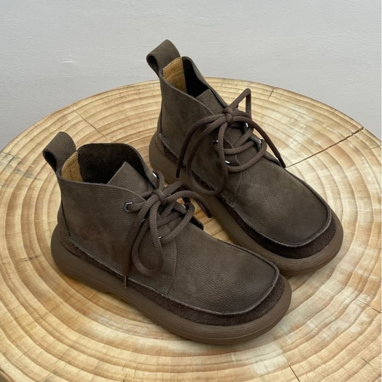 Women's Platform Round Head Ankle Boots | Comfort & Style thumbnail 2