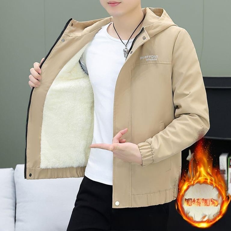 Thickened Fleece-Lined Workwear Jacket for Men | Commuter Style thumbnail 19