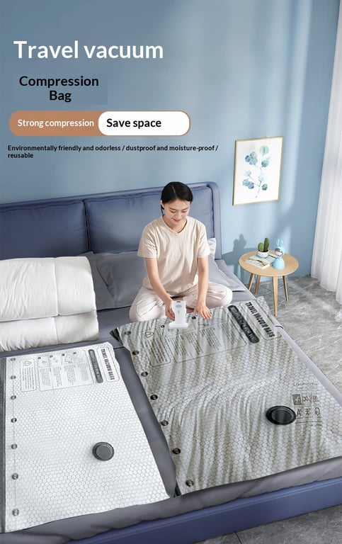Vacuum Compression Storage Bags With An Electric Pump thumbnail 10