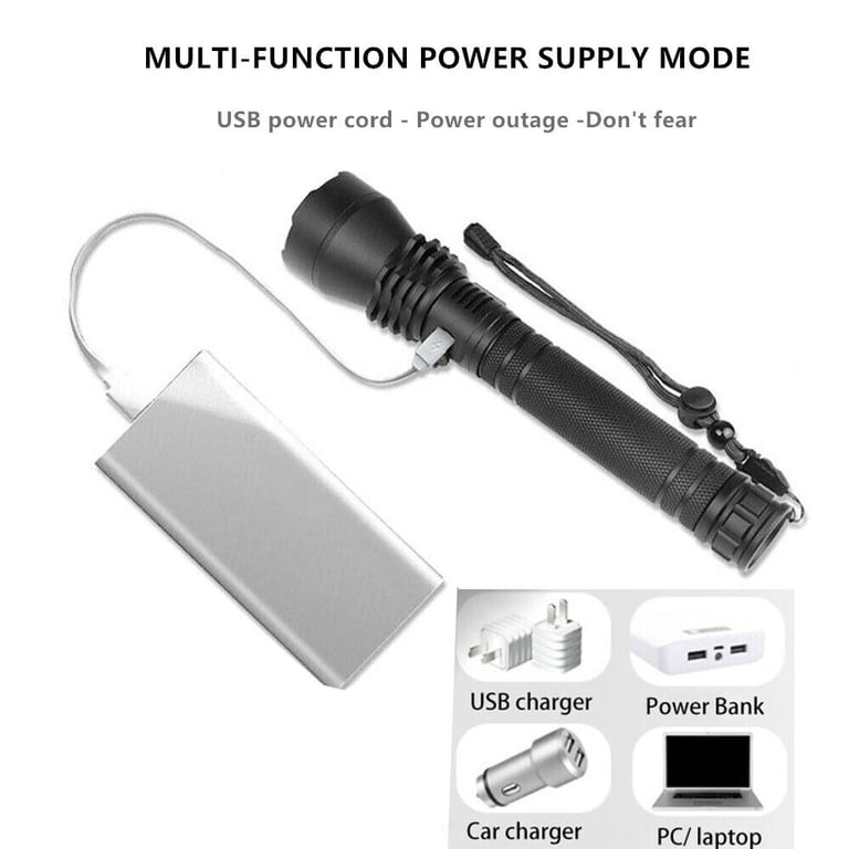 9900000LM LED Flashlight Zoom Rechargeable | Super Bright Torch thumbnail 13