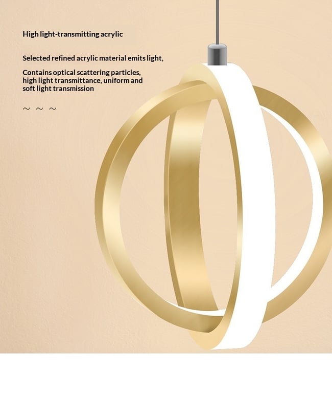 LED Bedside Mini Pendant Lamp | Ring-Shaped Aluminum Bedroom Light thumbnail 5