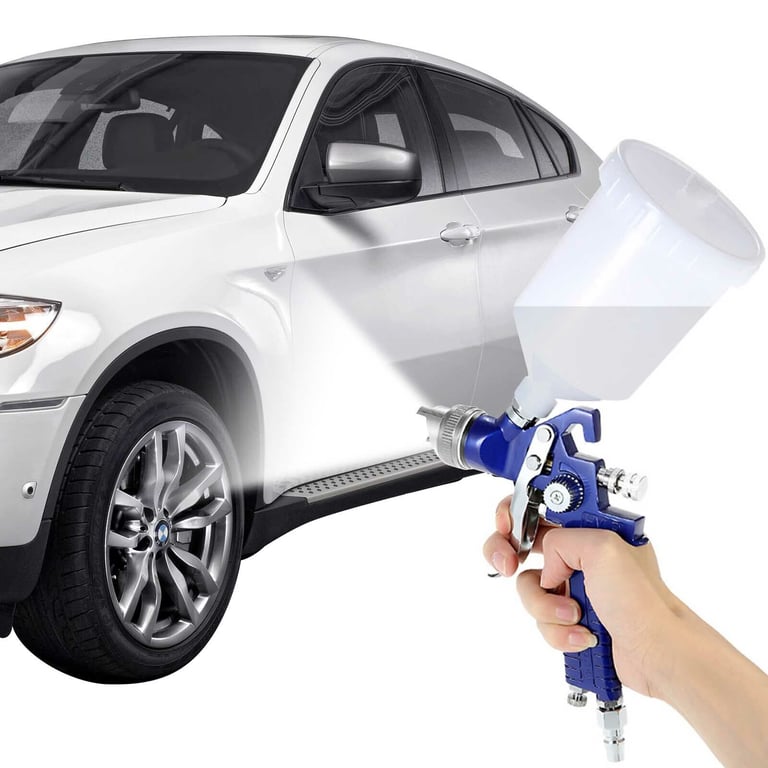 2 X HVLP Spray Gun Kit Air Gravity Feed Vehicle Car Paints1.4MM 0.8MM Nozzle thumbnail 9