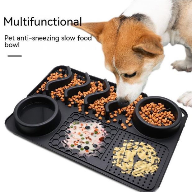Dog Silicone Licking Mat Slow Feeder Bowl | Pet Mental Enrichment thumbnail 1
