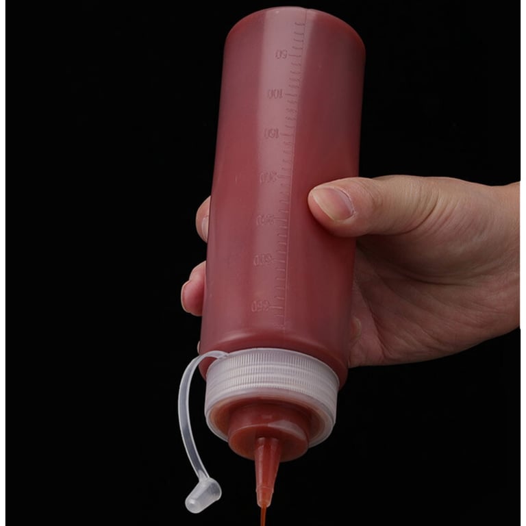 8 Pack Plastic Squeeze Bottles 500ml | Food-Grade Condiment Dispensers thumbnail 8