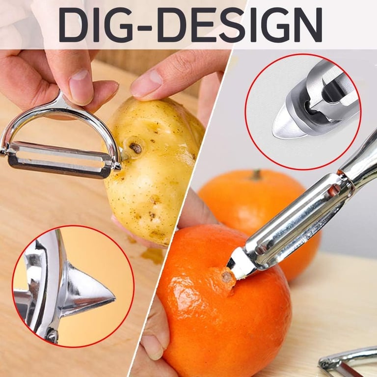Vegetable Peeler Set Stainless Steel Y & I Shape Swivel Blades thumbnail 7