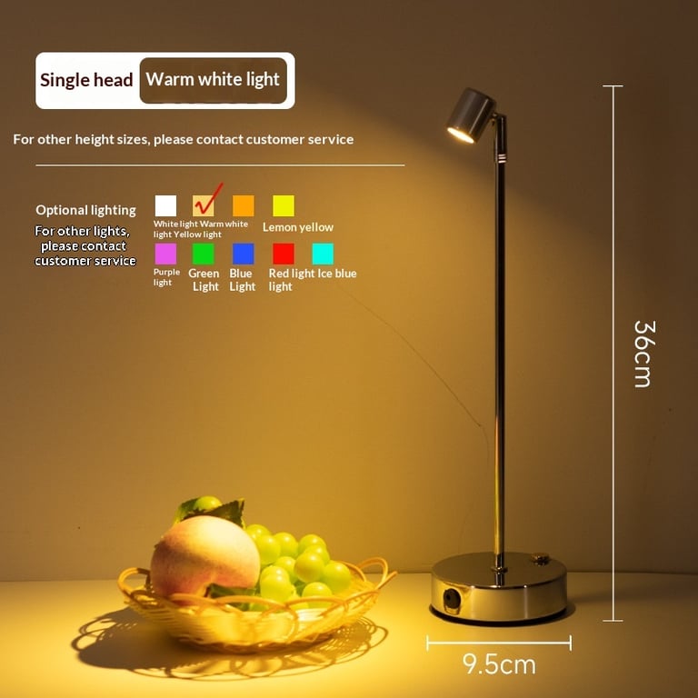 LED Charging Bar Desk Lamp Organizer | Tall Pole Modern Lighting thumbnail 3