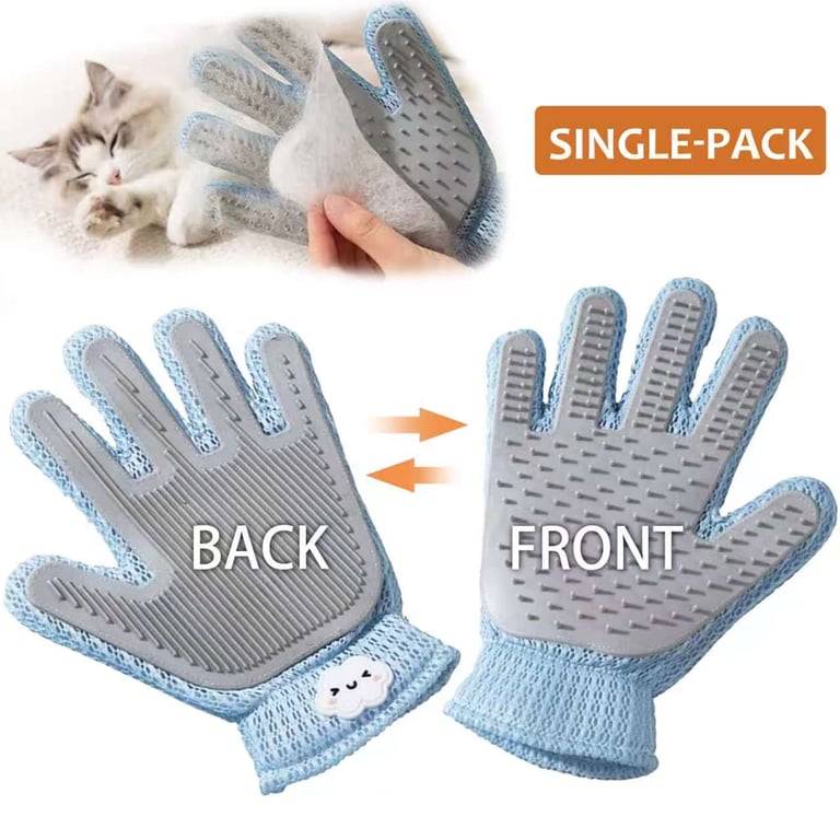 2in1 Double Sided Pet Grooming Glove | Deshedding Brush Mitt Cats Dogs thumbnail 3