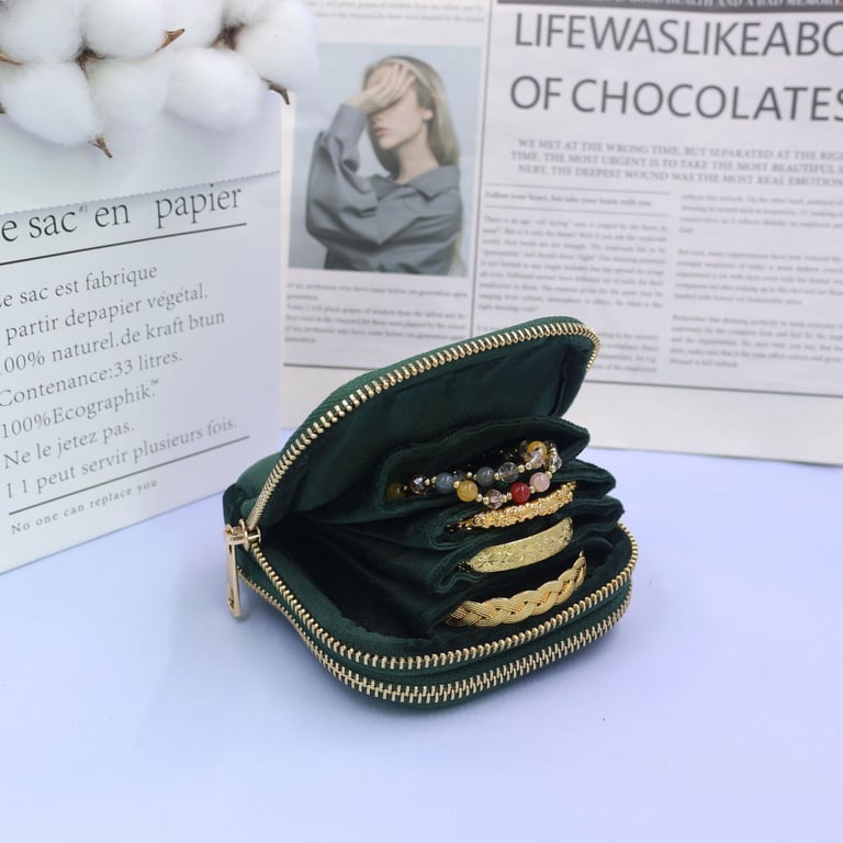 Velvet Bracelet Storage Jewelry Bag | Compact Travel Organizer thumbnail 12