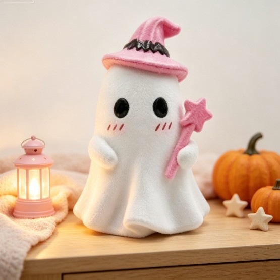 Cute Halloween Ghost Pumpkin Resin Desk Organizer Set | Captain Fam thumbnail 4