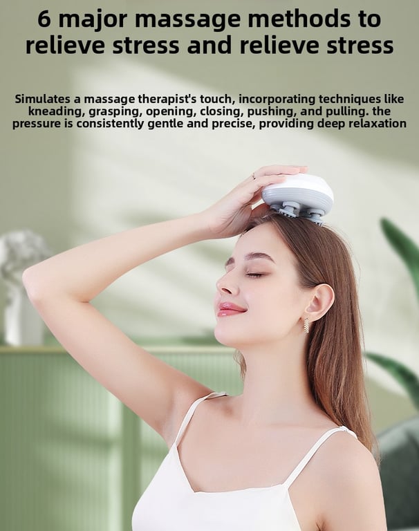 English Mini Octopus Head Massager | Rechargeable Scalp Kneading Device thumbnail 13