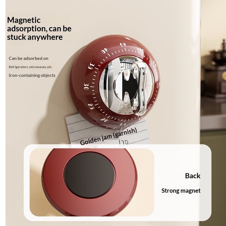 Magnetic Kitchen Timer Lite-Luxury Precise Countdown | Retro Design thumbnail 19