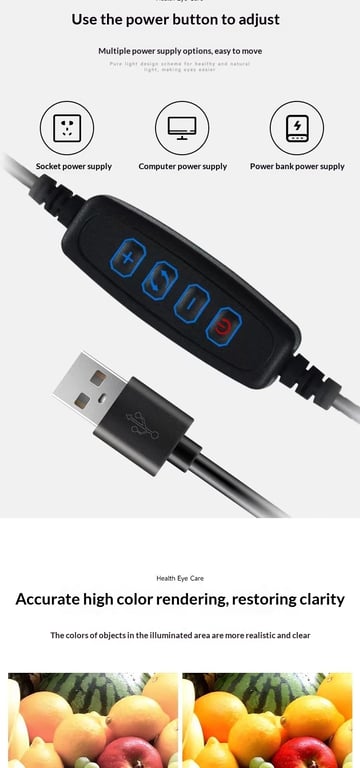 Spiral LED Desk Lamp with USB Power Supply | Adjustable Task Light thumbnail 5