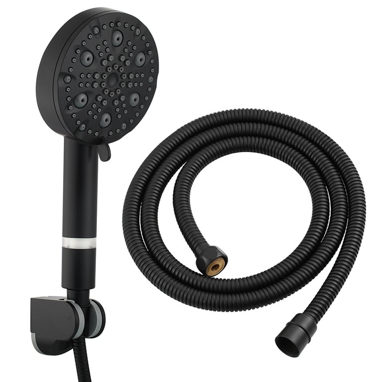 9-Setting Handheld Shower Head with Filtration | Chrome & Matte Black thumbnail 2