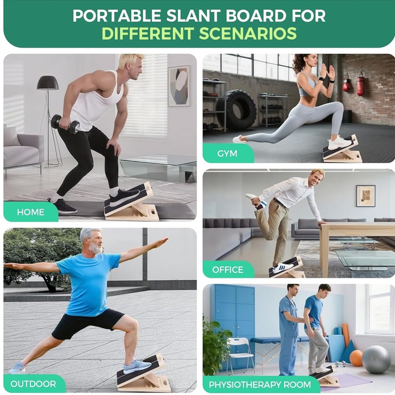 Wooden Slant Board Calf Stretcher | Foldable Incline Board for Yoga thumbnail 17