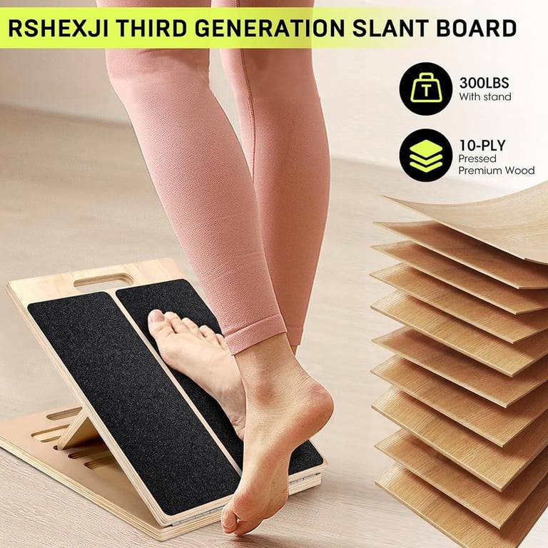 Wooden Slant Board Calf Stretcher | Foldable Incline Board for Yoga thumbnail 16