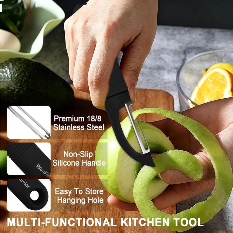 Kitchen Vegetable Peelers Set | Swivel & Y-Shaped Peeler Tool thumbnail 5