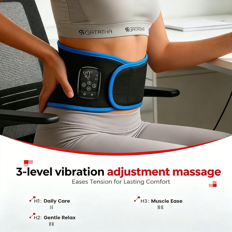 120-LED Far-Infrared Heating Massage Therapy Waist Support Belt | Health & Beauty thumbnail 7