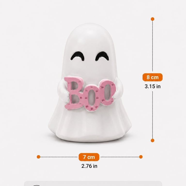 Cute Halloween Ghost Pumpkin Resin Desk Organizer Set | Captain Fam thumbnail 11