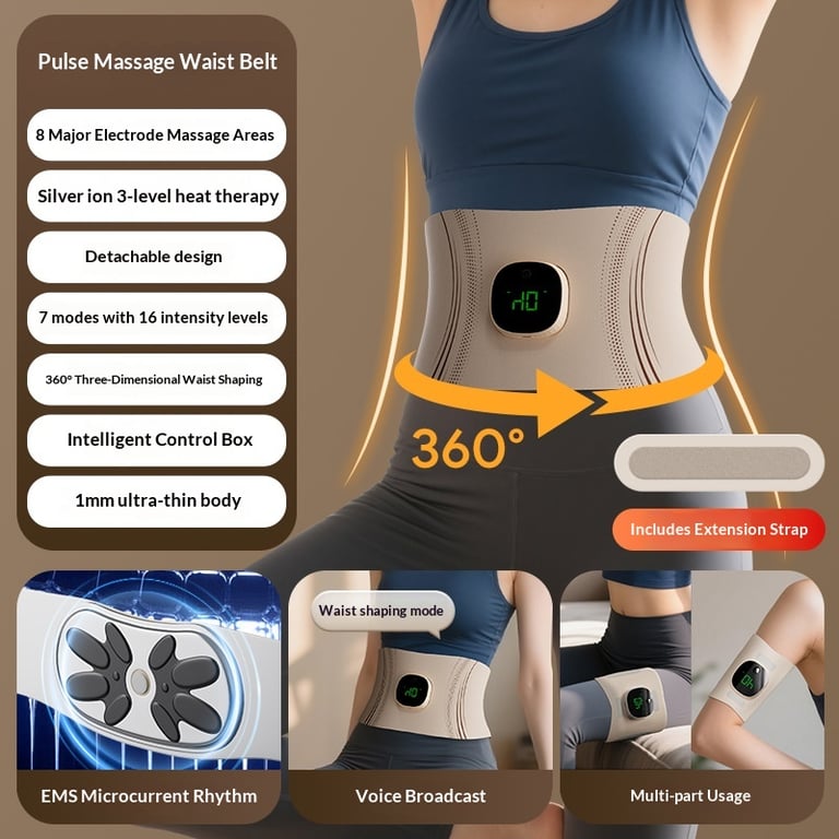 Low-Current Heating Lumbar Massage Device | EMS Waist Belt thumbnail 15