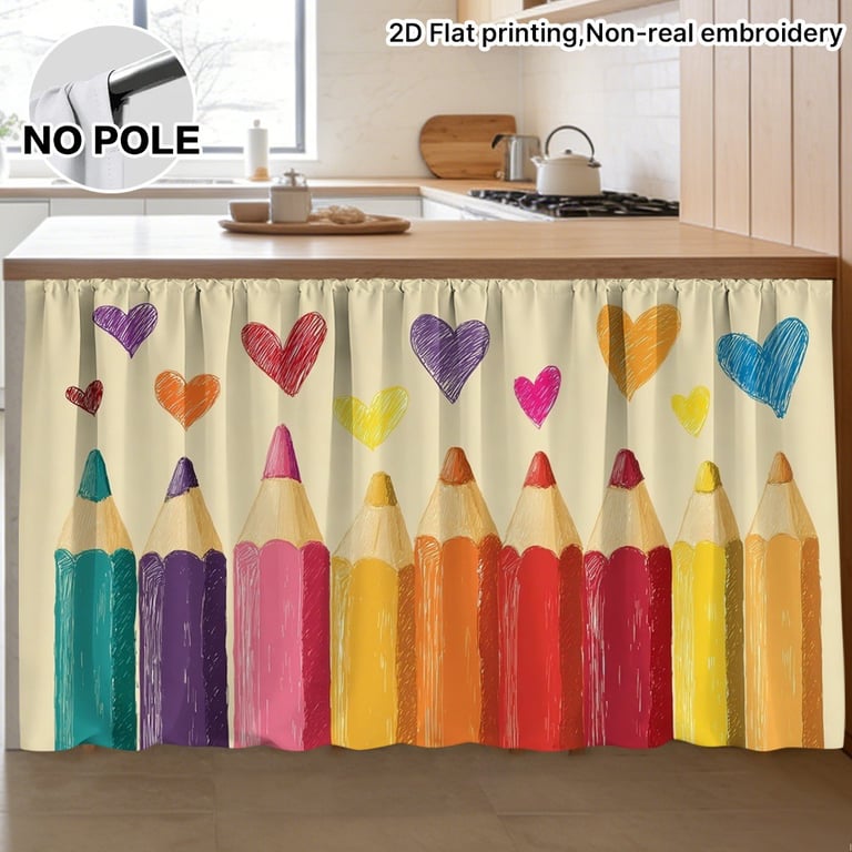 Autumn Thanksgiving Halloween Kitchen Storage Rack Decorative Curtain With Rod thumbnail 8