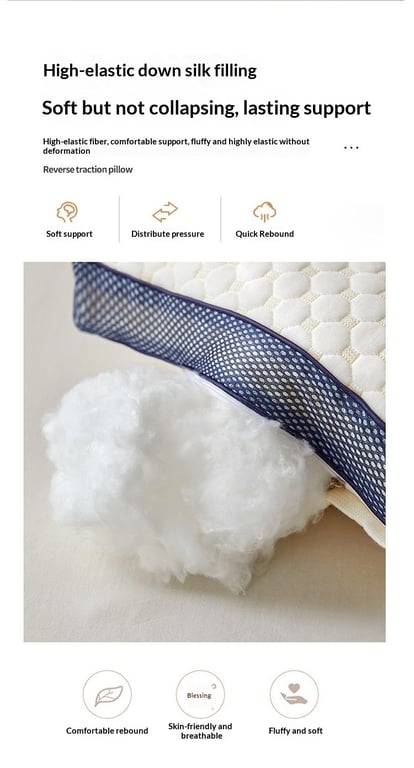 Water Cube Massage Bead Neck Pillow for Students | High Rebound Support thumbnail 19