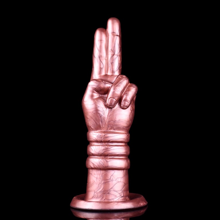 Hand-Shaped Silicone Insertable Toy | Premium Rose Gold Design thumbnail 14