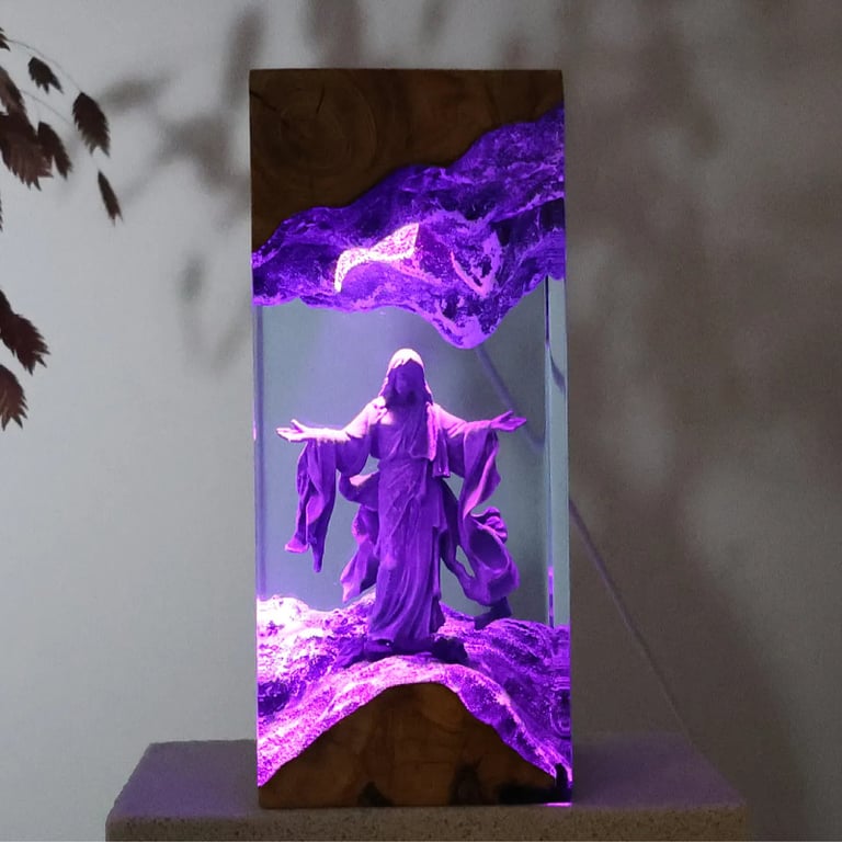 Saint Sebastian Resin Art Lamp | Ambient Lighting Decor thumbnail 5